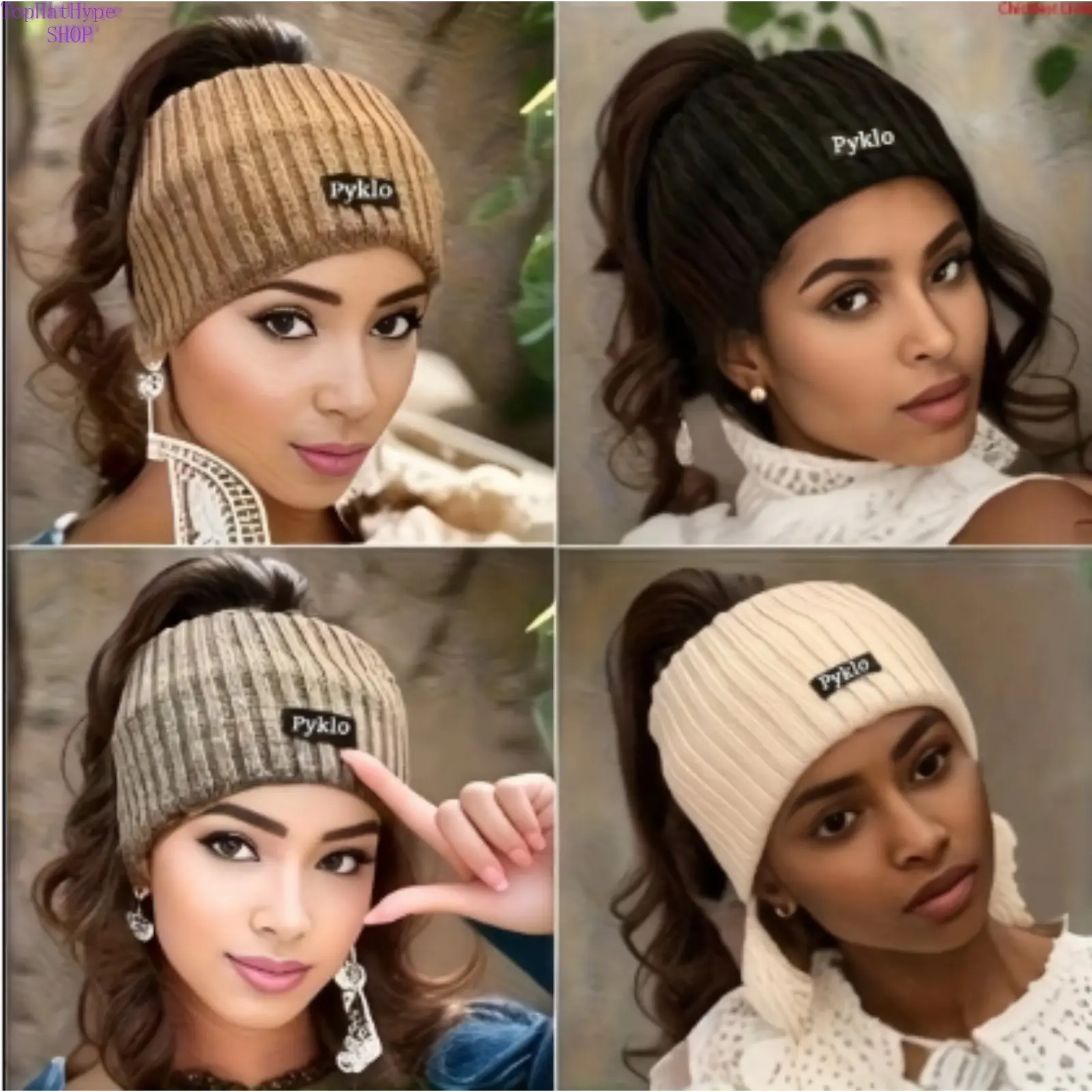 PYKIO 4pcs Women's Soft Stretchy Headbands Winter Ear Warmers with Comfort Fit Solid Color Hair Accessories for Cold Weather Stylish Cozy Hairbands for Everyday & Formal Wear SpringStatements, Headbands For Women, 4Pcs/Set, Casual, Daily, Stretchy Fabric,