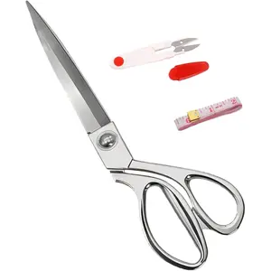 10.5 Inch Duty Scissors, Stainless Sewing Shears with Ergonomic Grip for Tailors, Dressmakers Artists for Cutting Craft embroidery
