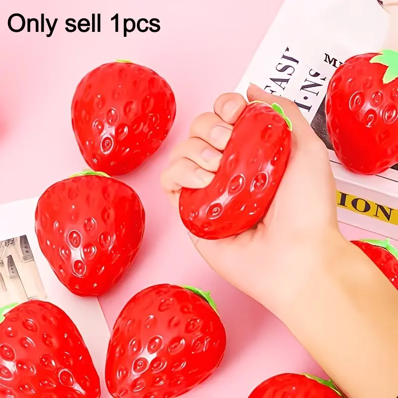 Strawberry Stress Relief Toy, Stretchable and Slow Recovery, Pressure Relief Fun Toy, Perfect Birthday and Party Gift