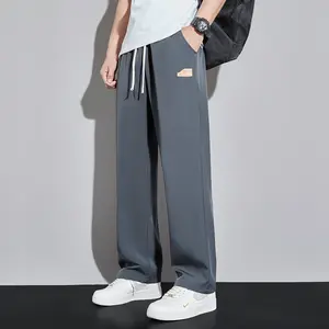 Everyday Essential Men’s Casual Straight-Leg Pants, Trousers with Ultra-Soft Breathable Fabric, Drawstring Waist & Minimalist Label, Lightweight & Comfortable, for Daily Wear, Errands, Loungewear & All-Day Comfort.