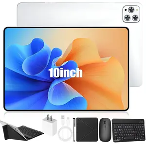 【Father's Day Gift】10.1 Inch Android 15 Tablet, 4GB RAM, 64GB Storage, Dual SIM, IPS 1280x800 Display, 5MP+13MP Camera, 5000mAh Battery, Keyboard Mouse Stylus Case,for Valentine’s Day Gift