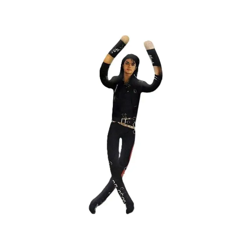 Anime Michael Jackson Cosplay Prop Plush Doll - 1*Pcs Doll, 100% new, 28cm, as photo, joint mobility props, soft furry collectible, abstract joint mobility, room decoration, gift for DIY enthusiasts