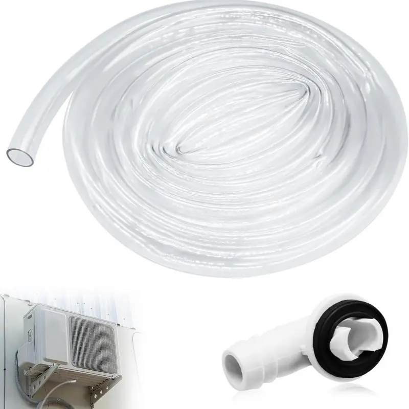 Portable air conditioning drain pipe, leak-proof air conditioning drain pipe kit, universal replacement drain pipe with hose connector and fixture, window air conditioning accessories, Aircon