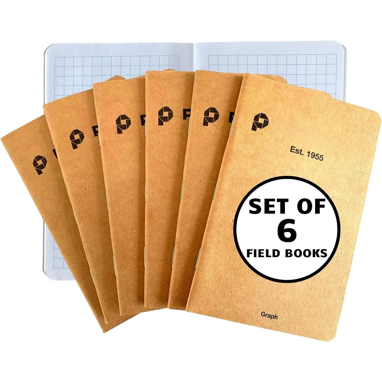 6-Pack Side-Bound Small Blank Travelers Notebooks, 3.5x5.5 In, 64 Unlined Pages, Pocket Notepads for Field Notes & Sketching, Office Stationery Journals, Travelers Notebook