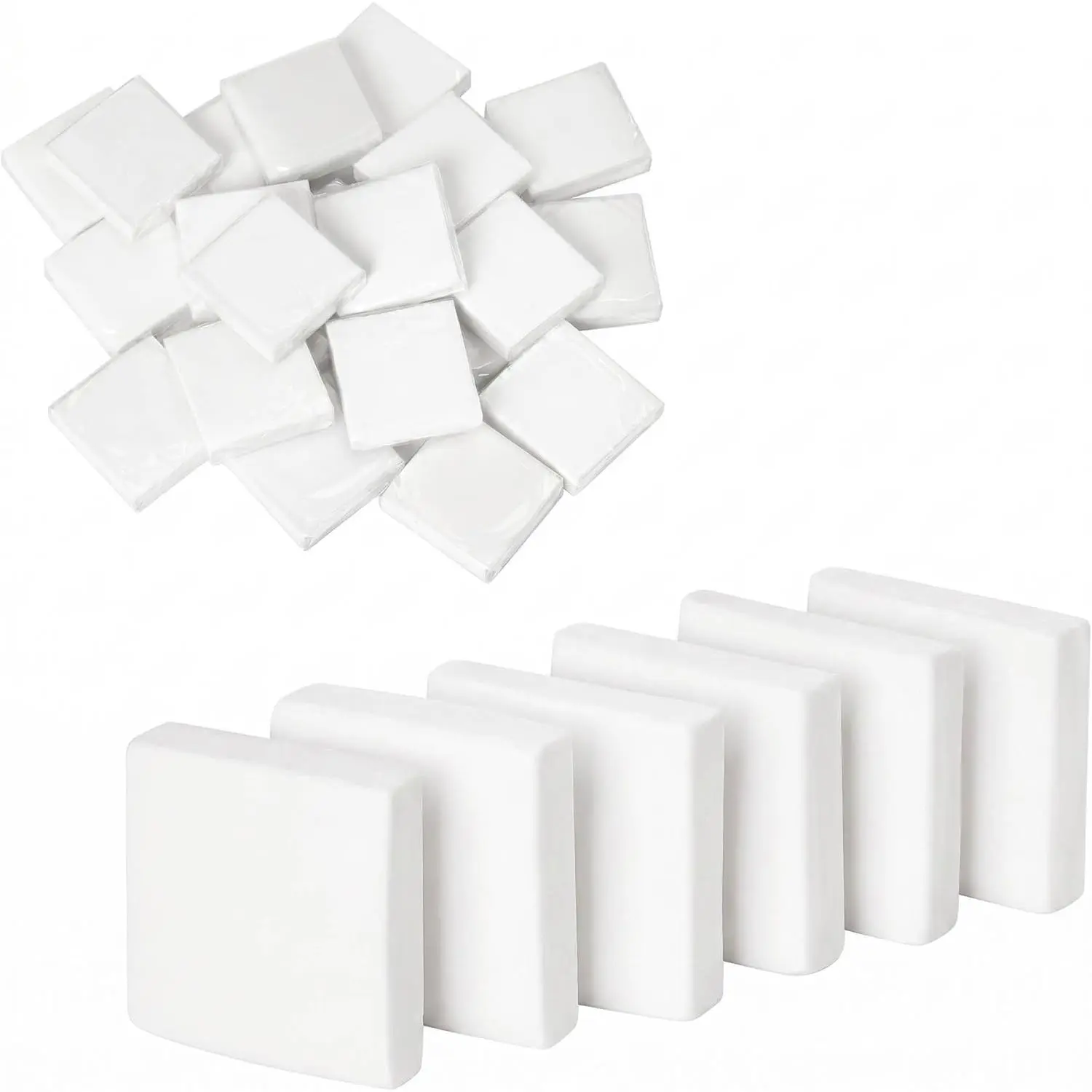 24 Pack Assorted Colors Kneaded Erasers for Artists Drawing Sketching School and Office Supplies (White)