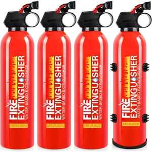 4 Pack Upgraded 8-in-1 Portable Water-Based Fire Extinguisher with Wall Mount for Home Car Vehicle Boat Kitchen Suitable for A B C K Fires