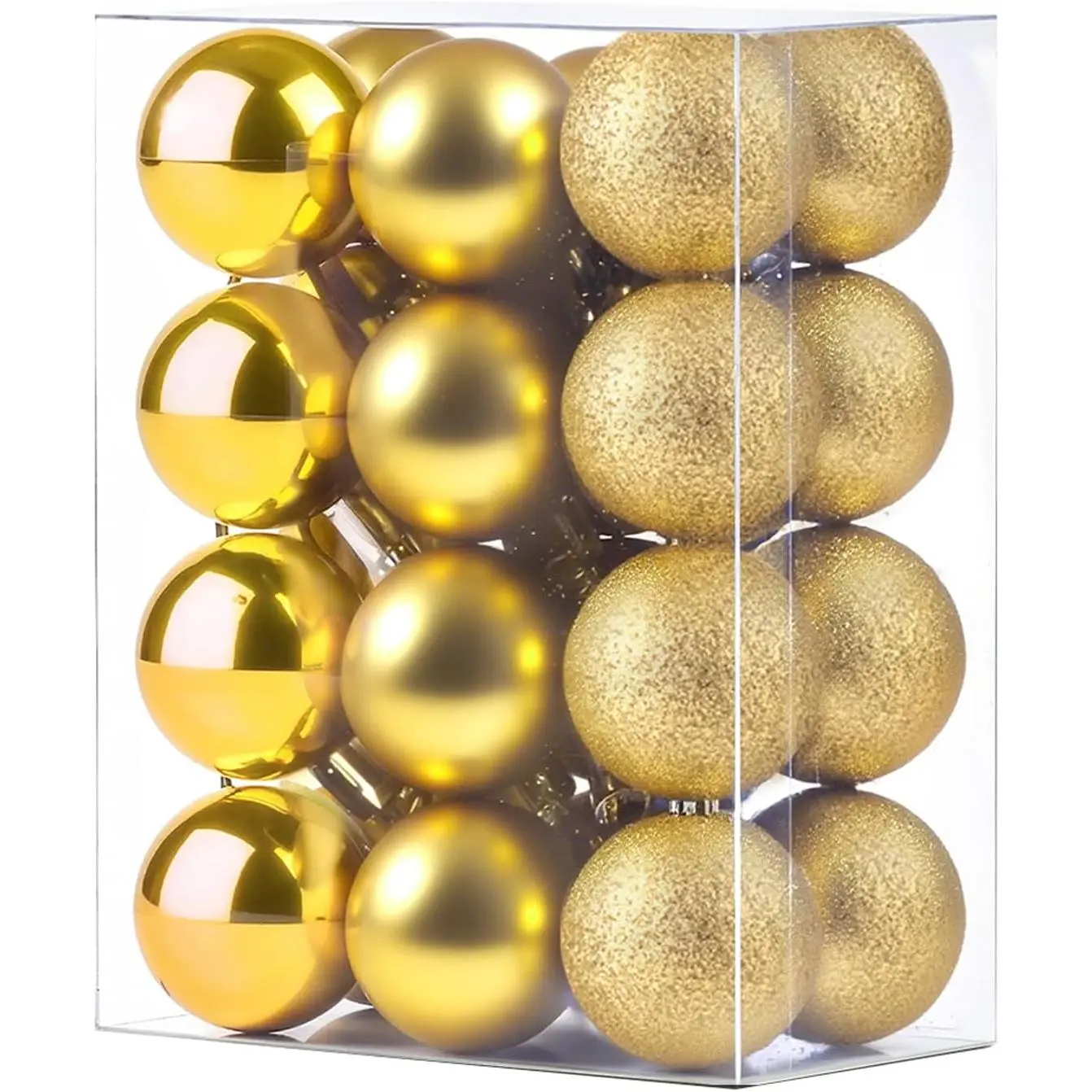 Set of 24 Mini Shatterproof Christmas Balls Tree Ornaments Party Decoration, 3cm/1.1'' ()