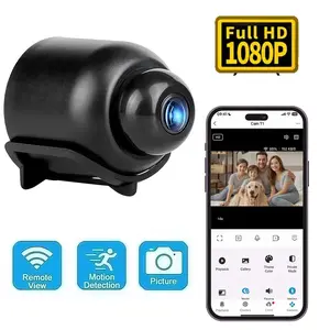 Home Security Camera, Mini WiFi Cam, Remote Live View, IR Night Vision, Motion Alarm for Indoor & Vehicle Surveillance