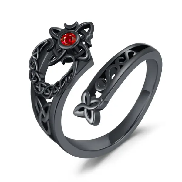 Witches Knot Ring, Celtic Knot Protection Ring, Nudo de Bruja Plata Witchy Jewelry for Women, Protection Charm, Magic Motif