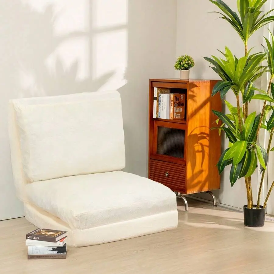 Folding Matress Sofa Bean Bag Bed, Single Bean Bag Sofa Bed With Removable And Machine Washable Cover, Fold Full Floor Mattress, Long Floor Sofa, Foam Filling Folding Matress Sofa Bedroom Living Room