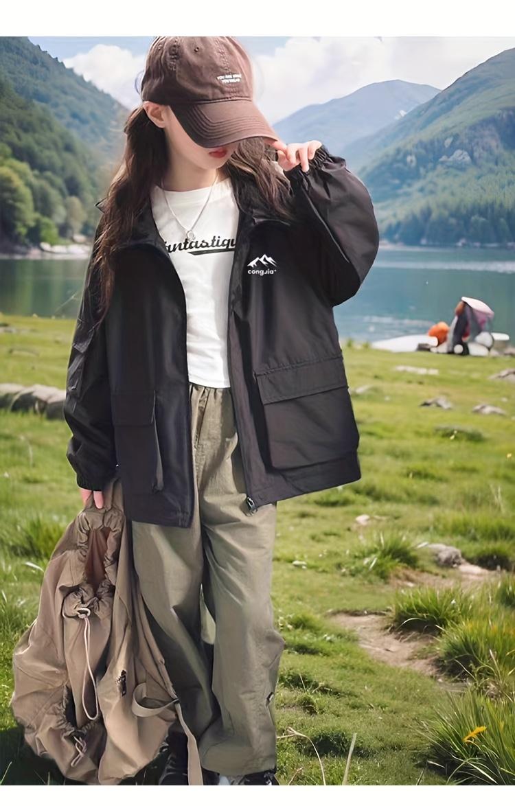 NewNew Autumn Jacket for Girls, Children's Three-Proof Windbreaker Jacket, Outdoor Windproof Autumn/Winter Jacket for Boys and Girls, Toddlers, and Children