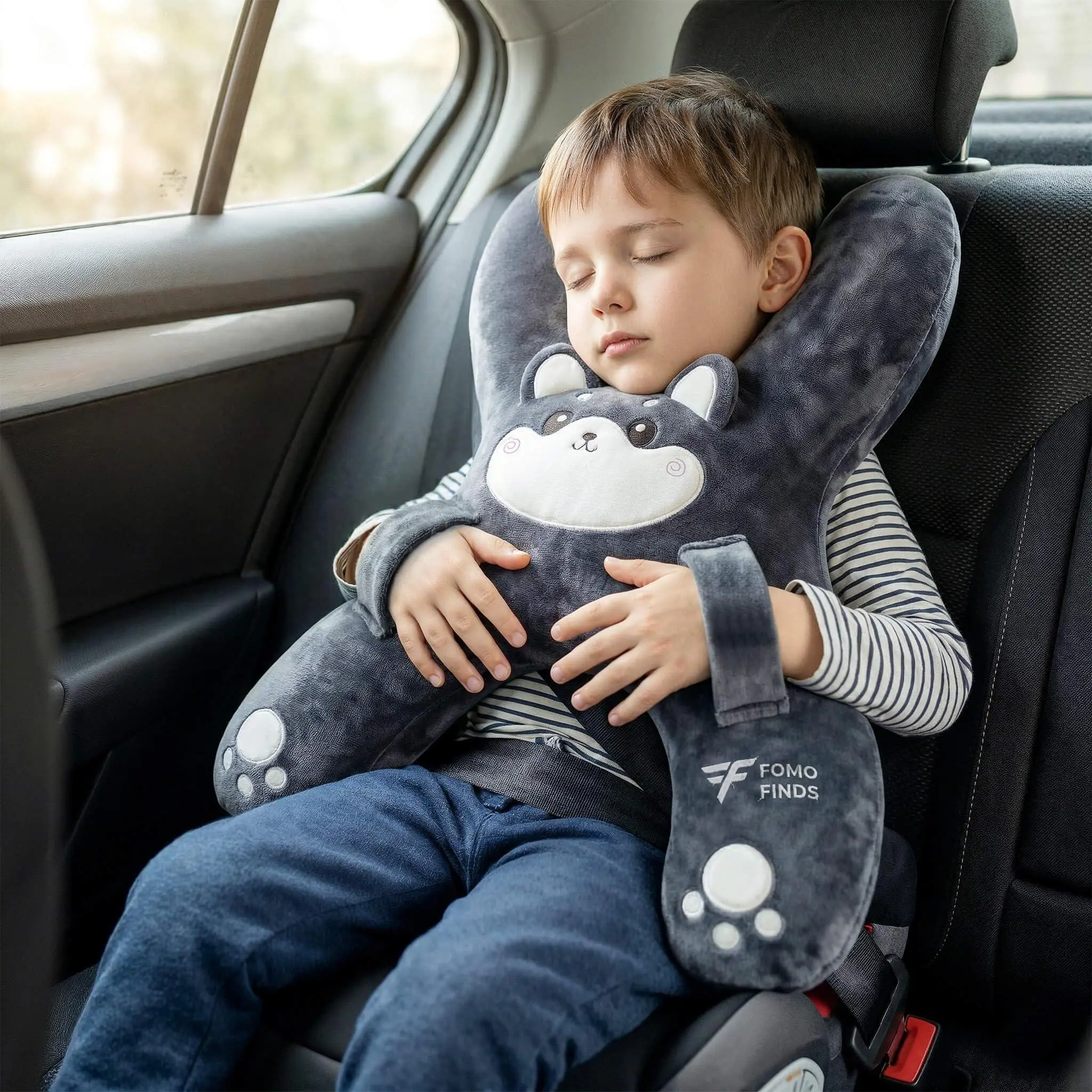 Cute Plush Pig Car Neck Pillow – Ultra Soft Travel Headrest Cushion with Seat Belt Support, Anti Slump Sleep Pillow, Cartoon Memory Foam Neck Rest for Long Road Trips, Camping, Airplane Travel & Holiday Gift for Father’s Day