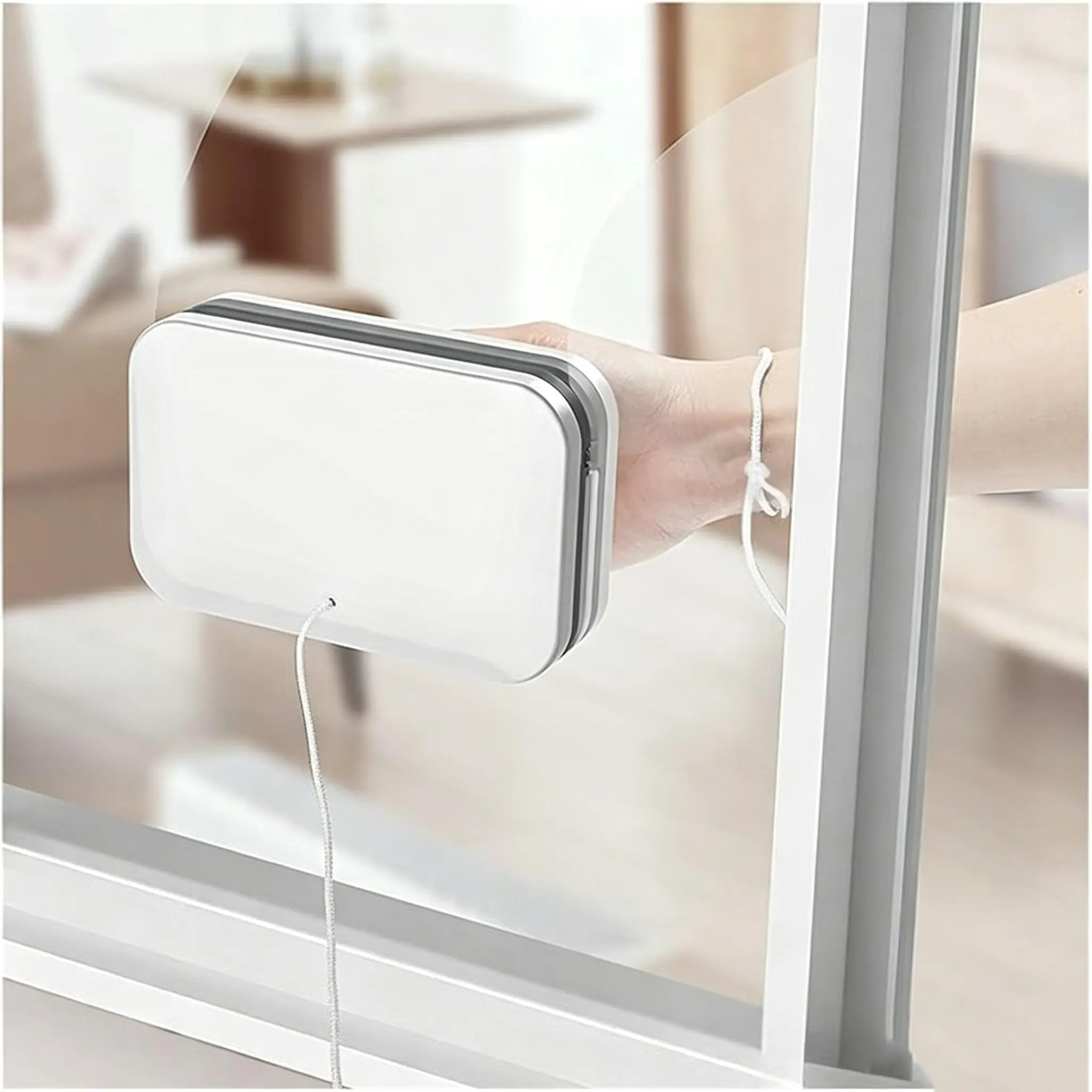 1pc Magnetic Windshield Cleaner Tool, Double-Sided Window Cleaner Glass Wiper, Magnetic Window Cleaner, Magnetic Windshield Cleaner for Glass Thickness 3-10mm for High Rise Double Glazed Windows Thickness