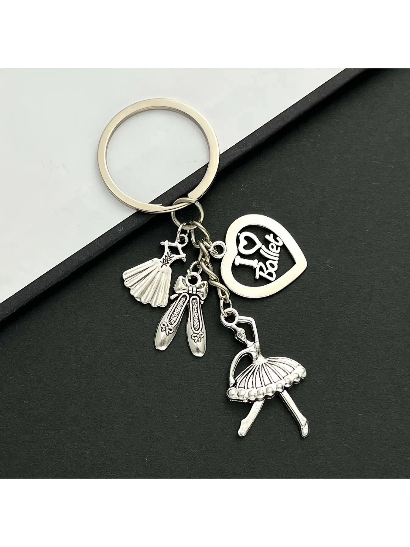 Elegant Ballet-Inspired Keychain - Chic Alloy Dancer & Shoes Design for Car Keys, Backpacks, Wallets