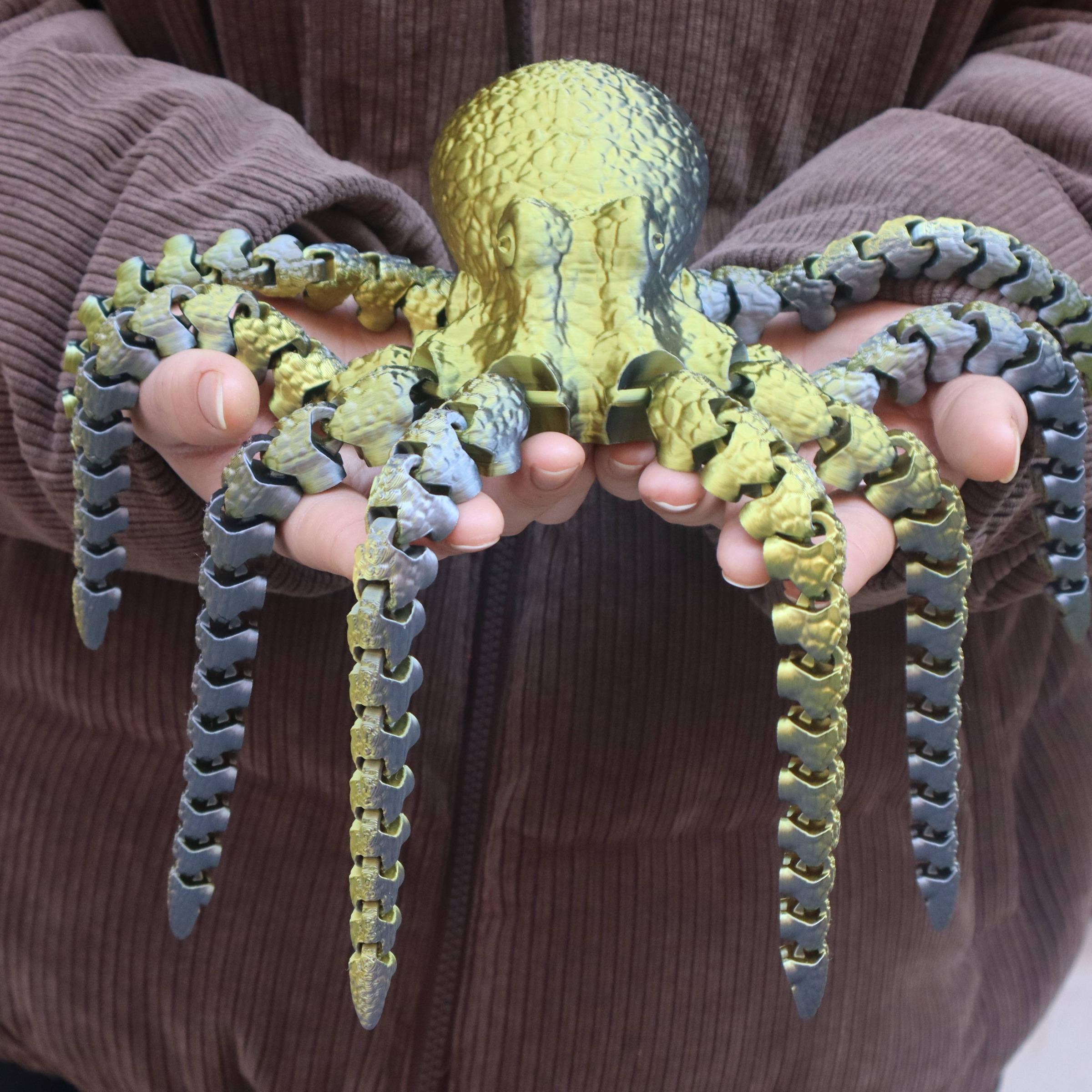 3D Printed Octopus Design Ornament, 1 Count Colorful Joint Movable Octopus Statue, Home Decor for Living Room, Bedroom, Party Decoration, Animal Design, Home Decor Ornaments