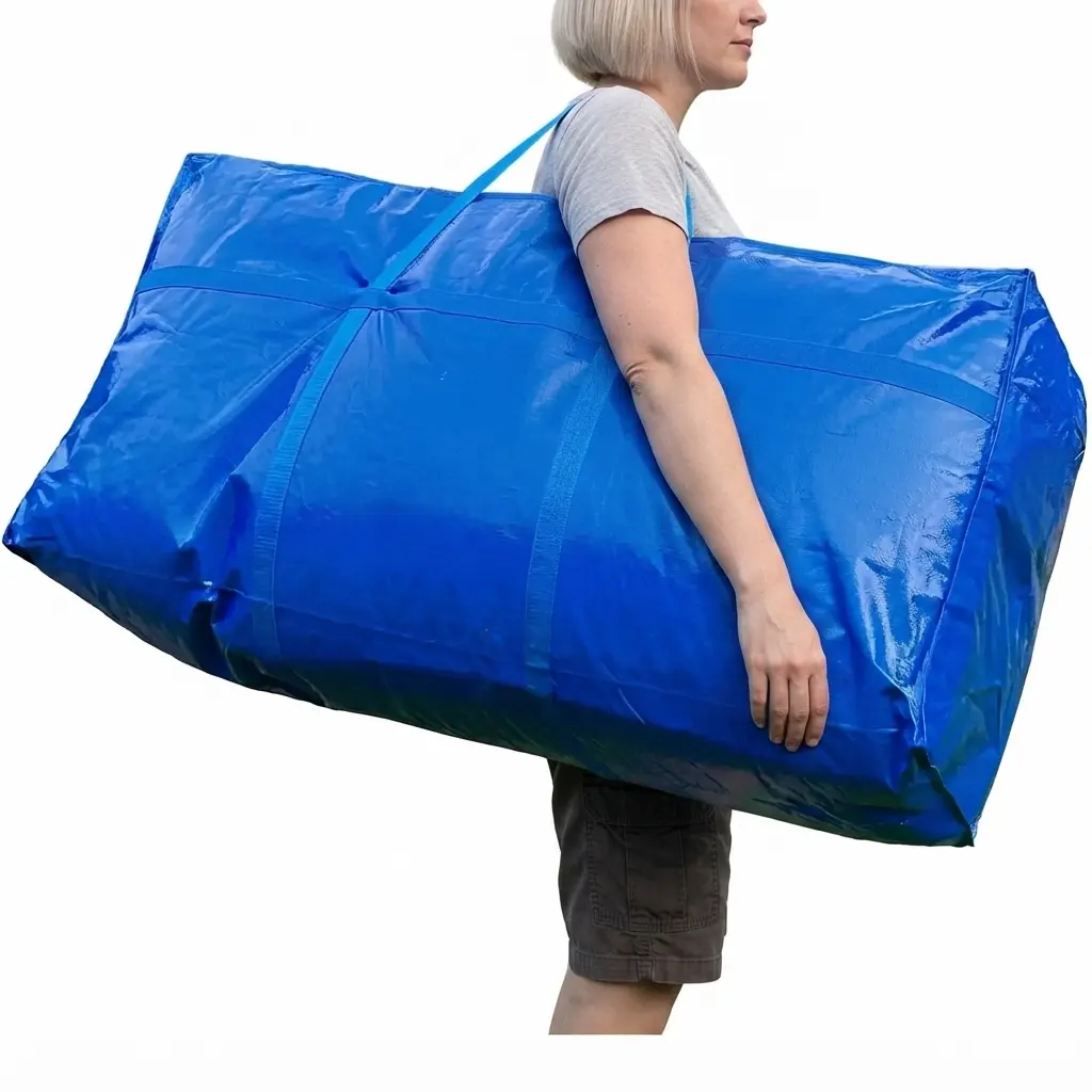 66 Gallon Extra Large Storage Bags, Huge Moving Bags Heavy Duty with Zipper and Stronger Handles, Big Foldable Duffle Bag for Travel - Waterproof Material Protects from Dust and Moisture - Storage moving  supplies  packing  boxes  for  moving
