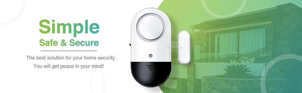 120 DB Loud Door and Window Open Alarm Sensor 3 Pack for Kids, Dementia Patients Safety, Burglar Anti-Theft Security Alarms Keep Your Home, Pool, Cabinet, Business Safe