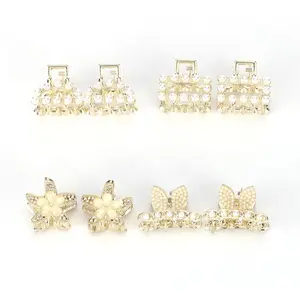 8-Pack Mini  Metal Claw Clips with , Non-Slip for Thin & Thick Hair, Cute Barrettes Jaw Clamps, Bangs Pins Hair Accessories for Women & Girls