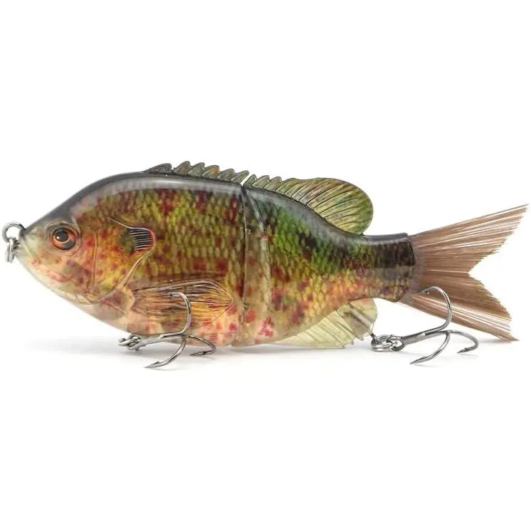 5.9in Multi Jointed Swimbait Fishing Lures ,2 Segment Big Giant Sinking Fishing Bass Lures,Crankbaits Swimbaits with Treble Hook