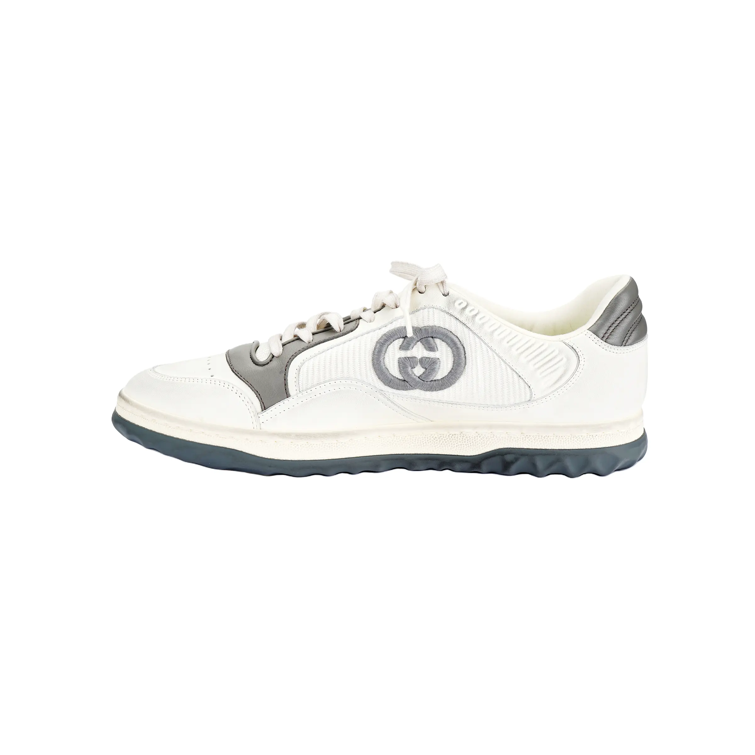 Gucci MAC80 Low-Top Lace-Up Casual Sneakers for Men – White Distressed Finish Verifiable, with credentials and supporting global authentication