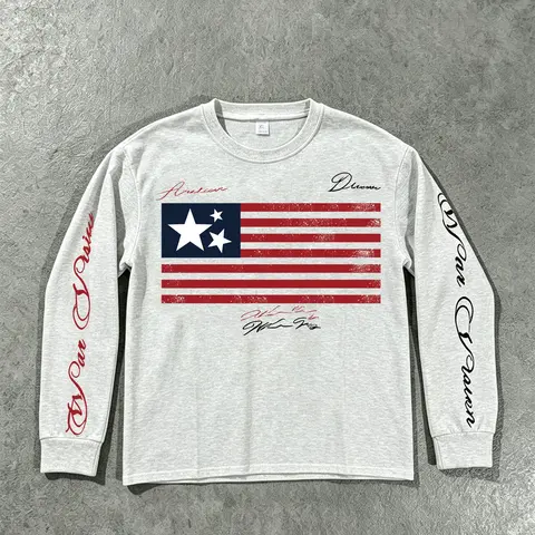 Unisex Vintage Graphic Print Crew Neck Long Sleeve T Shirt Rare Aesthetic Loose Fit 100% Cotton Casual Daily Commute Streetwear Top For All Seasons Classic Graphic Tees