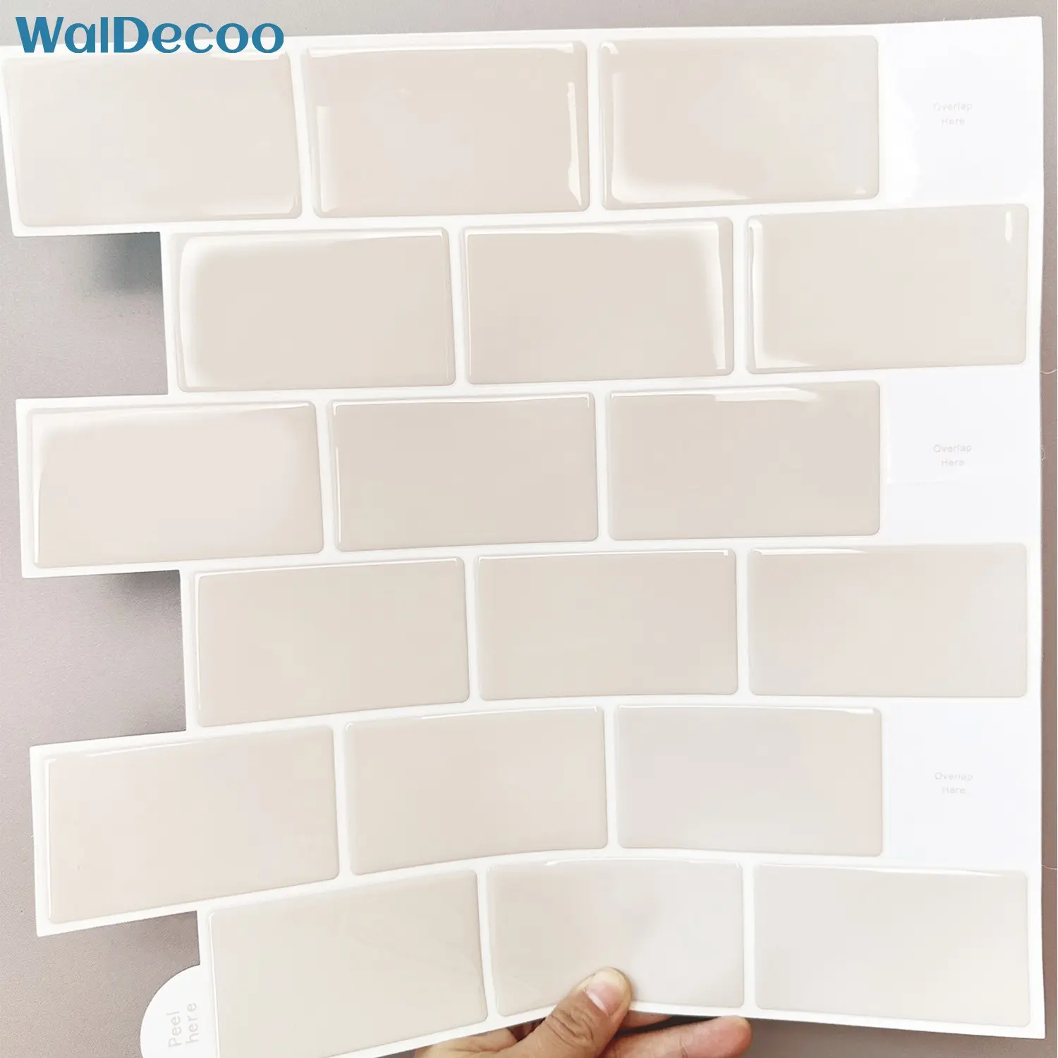 Self-Adhesive 3D Decorative Wall Sticker, Waterproof Neutral Peel and Stick DIY Modern Wallpaper, High Temperature Resistant Wall Decal for Indoor Decoration