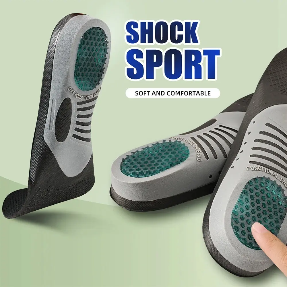 Heavyweight Arch Support Insoles, Unisex Athletic Shoe Pads, Sports Shock Absorption, Comfortable Breathable, Molded Design