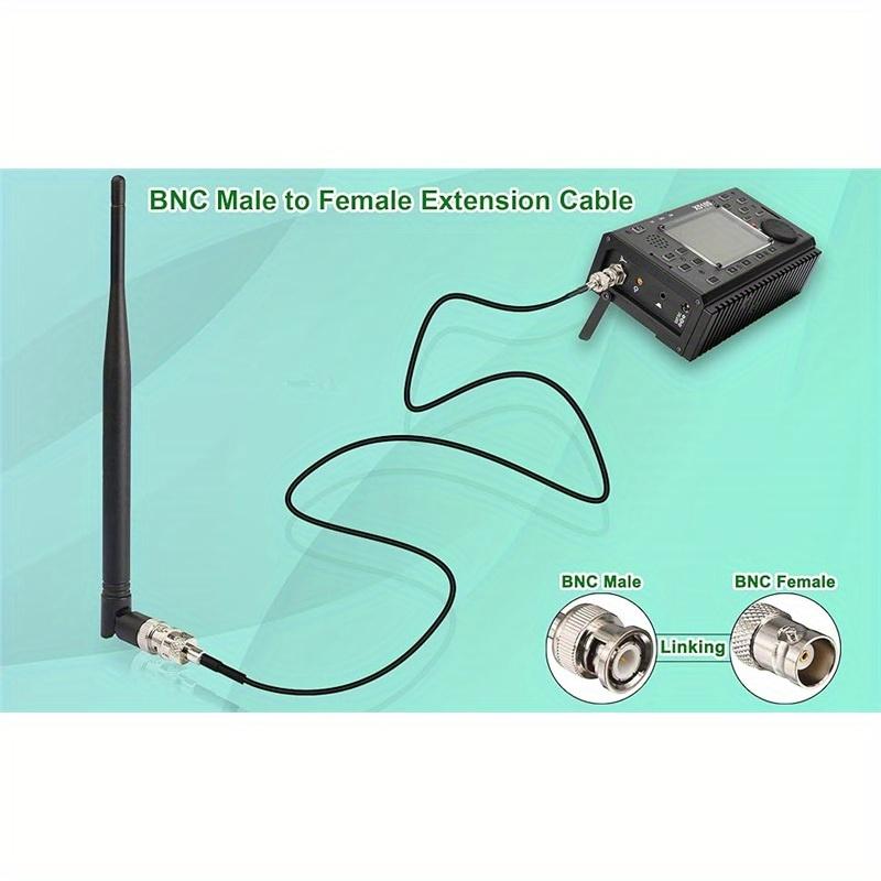 BNC Male to Female Coaxial Extension Cable, 50 Ohm RG174 for Video Signal, CCTV, DVR, Camcorder – High quality black connector with metal pins, ideal for broadcast, studio and home theater applications, video signal extension