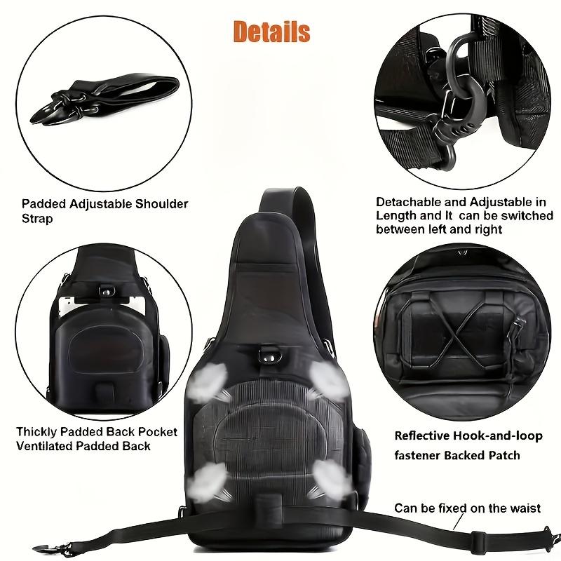 New outdoor tactical chest bag, Oxford cloth, lightweight | multi-function | large capacity, a must-have for men and women hiking, urban exploration, daily commuting, can accommodate a variety of outdoor related accessories, Thanksgiving, Halloween gifts