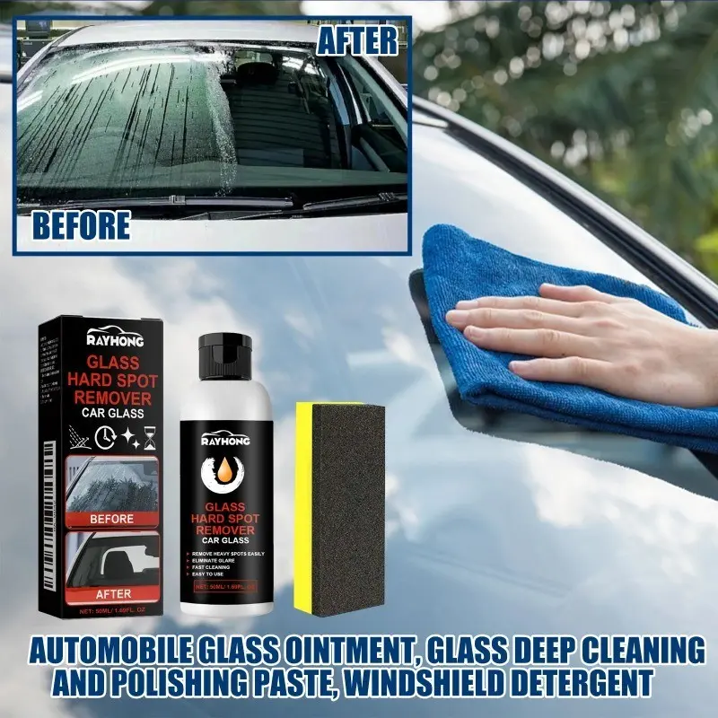 Glass Polishing Compound Glass Scratch Repair Deep Cleaner Paste Automotive Glass Polish Car Windshield Oil Film Remover Window Auto Detailing