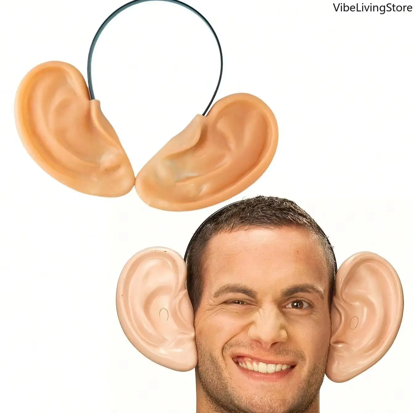 Cute Simulated Large Ear Headband for Christmas, Soft Vinyl Novelty Costume Headpiece, Unisex Cosplay Prop Headwear for Carnival, Halloween, Themed Party, Photo Booth, Holiday Dress-Up & Daily Fun Wear