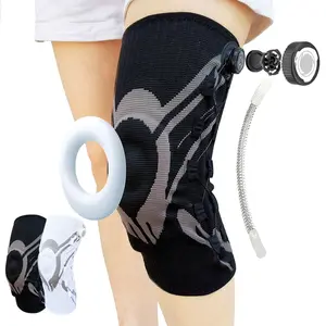 Dial Adjustable Knee Brace Support, Patella Gel Pad & Dual Spring Stabilizers, Compression Knee Sleeve for Pain Relief, Running, Basketball, Sports, Arthritis & Meniscus Tear