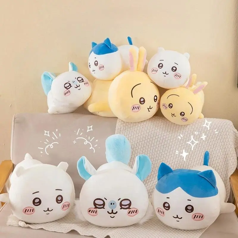 jiyi Plush Doll Hachiware Usagi Momonga Kawaii Anime Soft Pillow Toy 30/40/60CM Cute Rabbit Cat Hamster Gift for Kids Girls