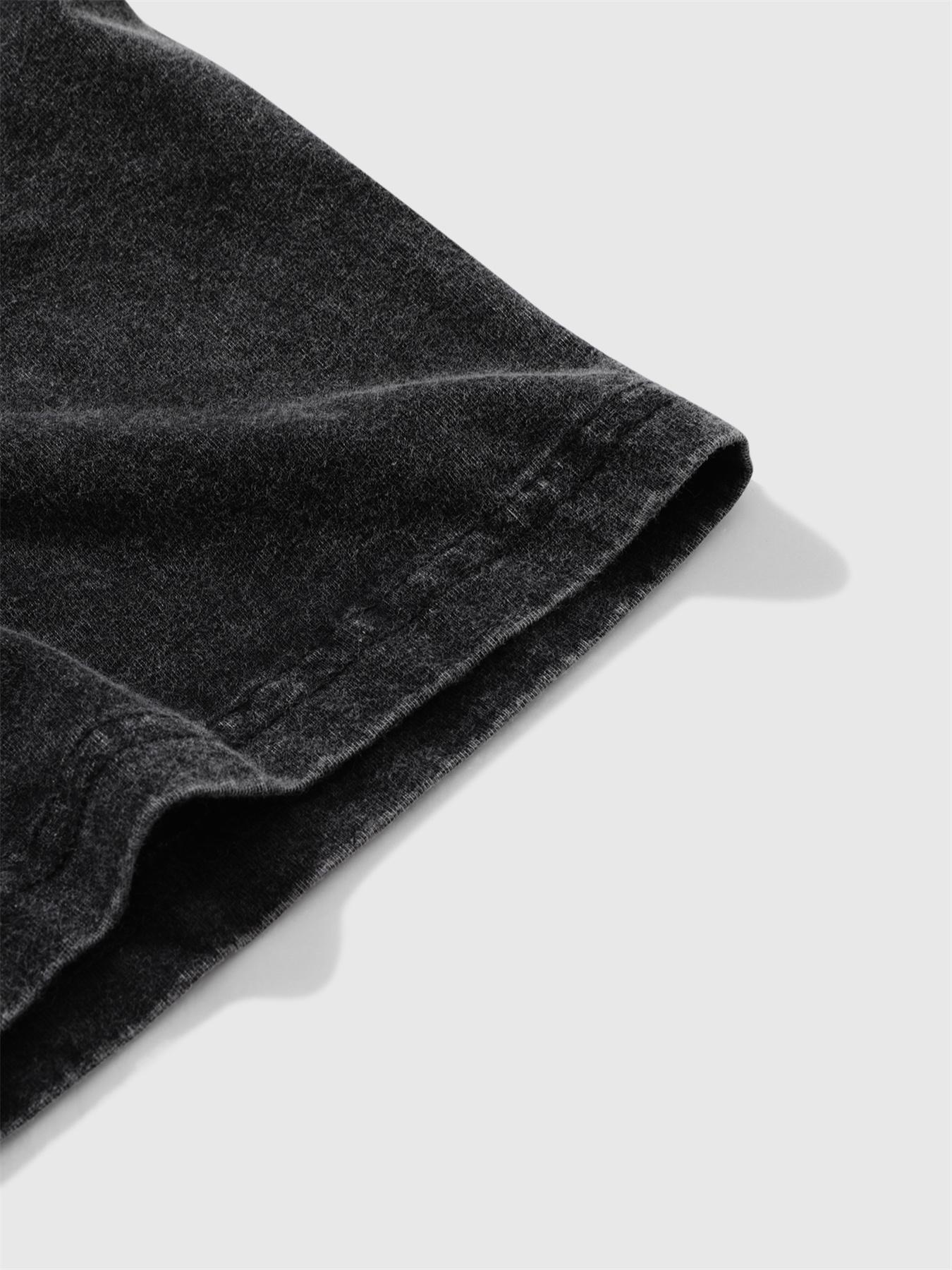 1pc Good News Christian T-Shirt Vintage Washed Oversized Newspaper Print Back 100% Cotton Bible Verse Graphic Tee for Men Women Streetwear Church Top