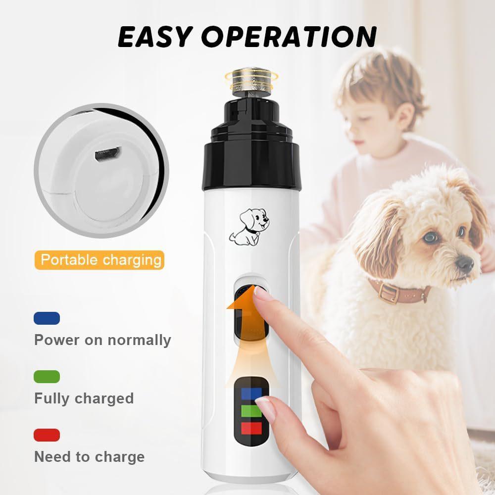 Pet Nail Grinder |   Whisper Quiet Claw Trimmer for Dogs, Cats and Other Animals |   Safe & Stress Free Nail Grooming, Ideal for Sensitive Pets of All Breeds & Sizes