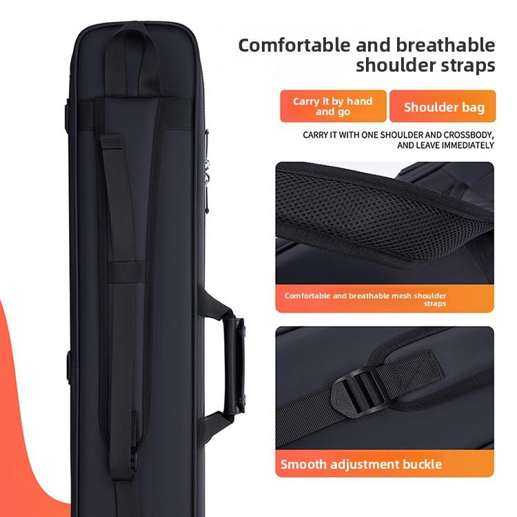 1/2 Billiard Cue Bag with Waterproof Cover, Nine-Ball 7-Hole Large Capacity Barrel Cue Bag, Stylish Billiard Cue Bag
