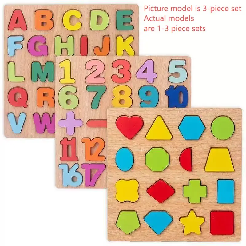 3D Colorful Alphabet and Number Puzzle, Letter Puzzle, Montessori Wooden Educational Toy, Math Shape Recognition Game for Kids, Halloween DIY Gift Idea, Montessori Puzzles Gift