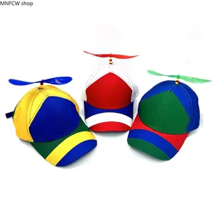 Chic Propeller Baseball Cap - 2026 Viral DIY Detachable Propeller, Creative Spinning Windmill, Colorful Football Patch Summer Cap for Men, Women, Kids (Sports & Outdoor Accessory), Chic Propeller Hat