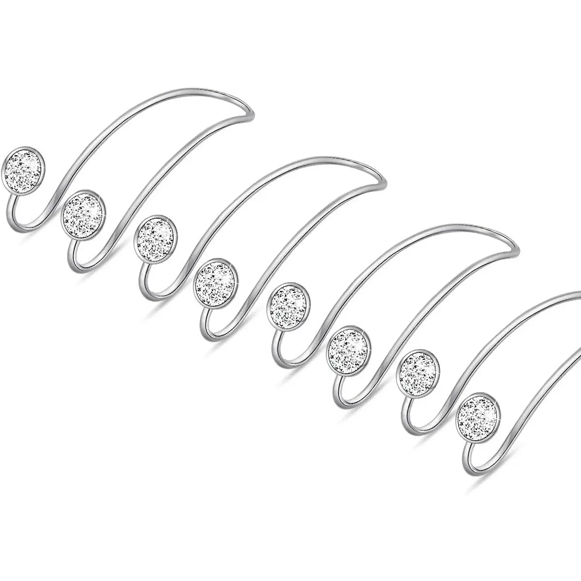 4 Pack Bling  Hooks -   Headrest Hooks, Stainless Steel  Seat Hooks for Women Bags & Purses (Silvery)