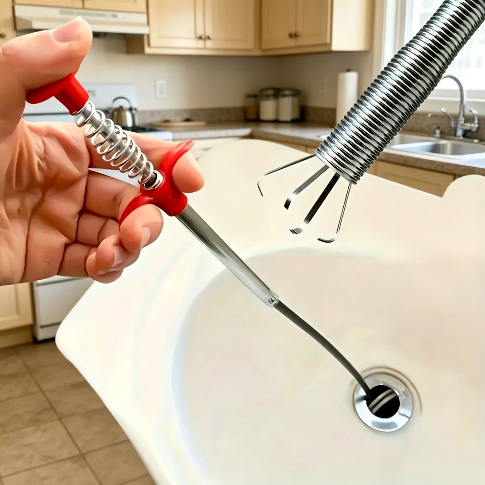 2PCS Drain Snake, Toilet Unclogger - Household Toilet Drain Claw Tool with 4 Claws, Pipe Snake, Flexible Handheld Drain Grabber, Debris Grabber for Picking Up Trash, Sink Drain Clog Remover for Home Sinks, Drains, Toilets, and Restaurant/Hotel Sinks