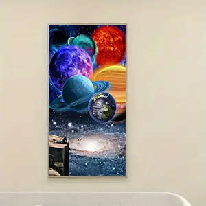 1pc 50x110cm DIY Diamond Art Kit, 5D Mosaic Acrylic Round Diamonds, Full Drill Wall Decor, Detailed and Three-Dimensional Effect