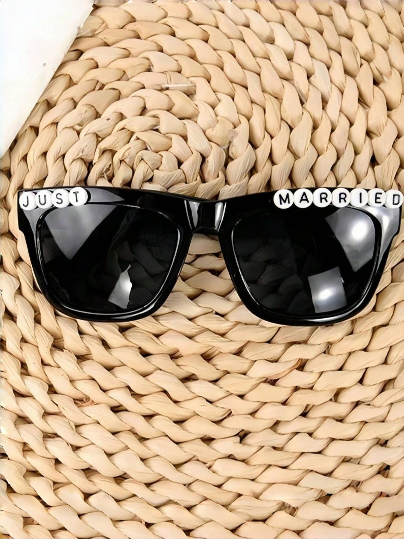 Uv400 Protective Sunglasses Set, Polarized Lens for Outdoor Weddings, Cute Style for Spring/summer, Bridal and Honeymoon Travel Accessories