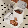 Automatic Cat & Dog Water Dispenser, Drinking Water Bowl with Integrated Food Basin - 1-10L Capacity, No Batteries Needed, White Design for Easy Cleaning & Hydration - Automatic Pet Feeder, Automatic Gravity Feeder, Animal Feeding Supply