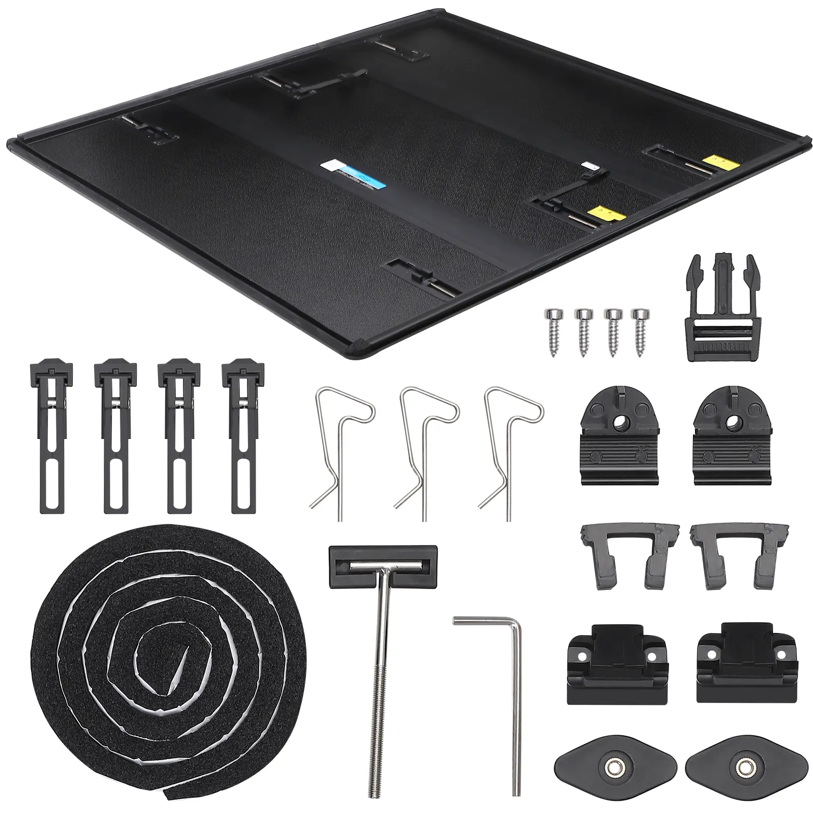 Hard Tri-Fold Tonneau Cover for 2020-2025 5ft Truck Beds, Black Truck Accessories