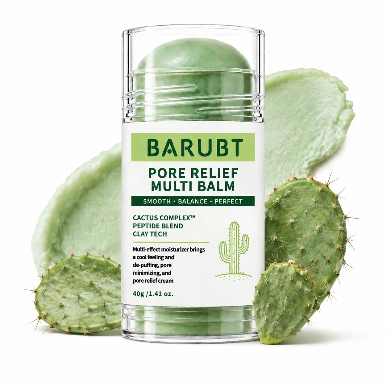 Cactus Pore Soothing Multi Balm | Face & Body Stick for Pores, Chafing & Cooling Relief | Cactus Extract, Zinc PCA, Adenosine | Korean Skincare