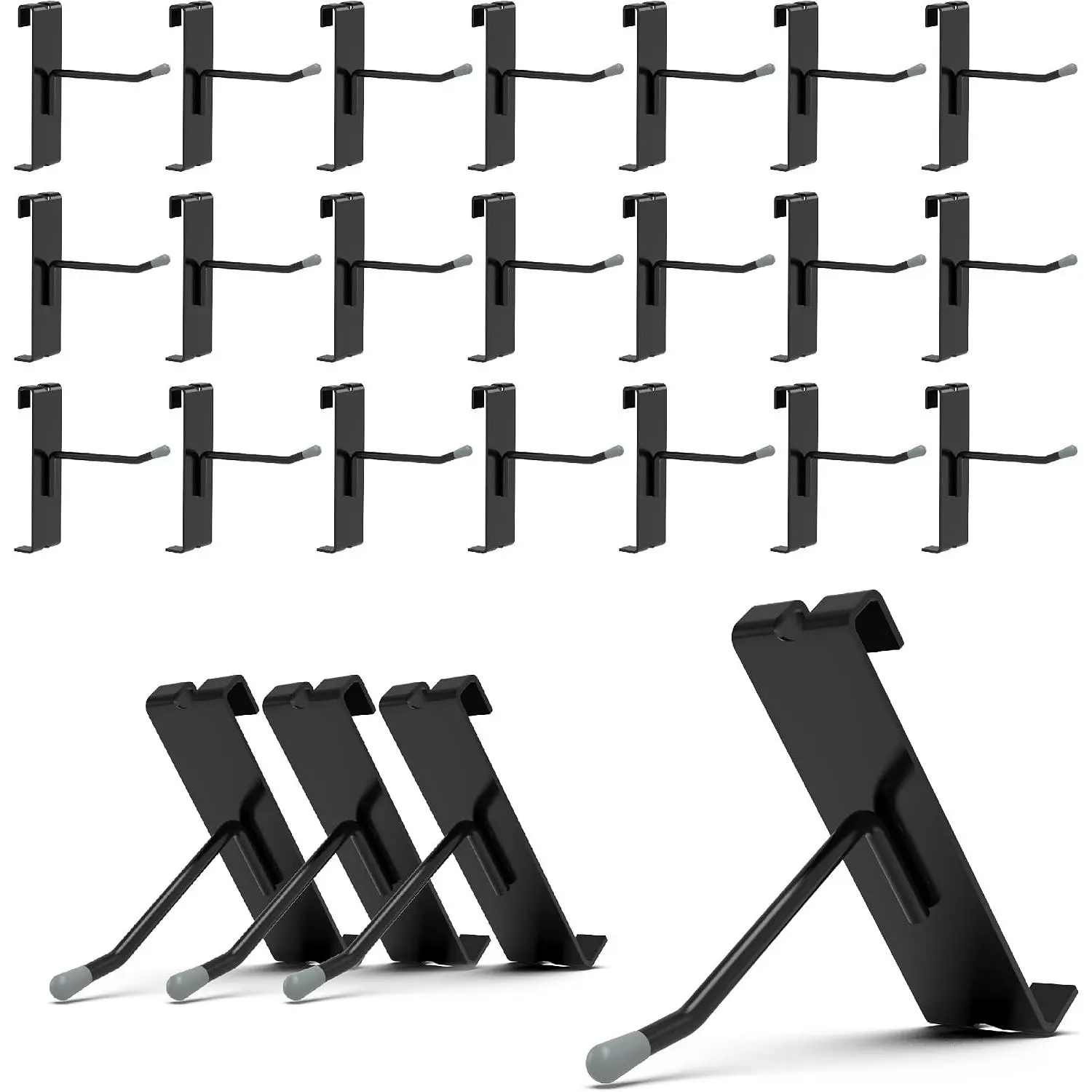 50 Pack 2 Inch Black Gridwall Hooks for Hanging Display Storage Organization