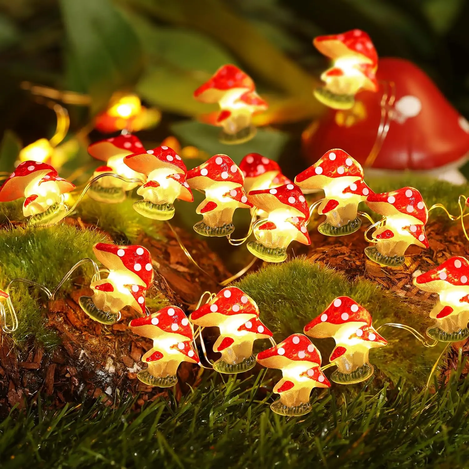 Mushroom Lights Room Cottagecore Decor: Gifts for Teen Girls Boys Kids, 10FT 30LED Fairy Lights Battery Operated Cute Mushroom Lamp Decorations for Birthday Christmas Party Wedding Home