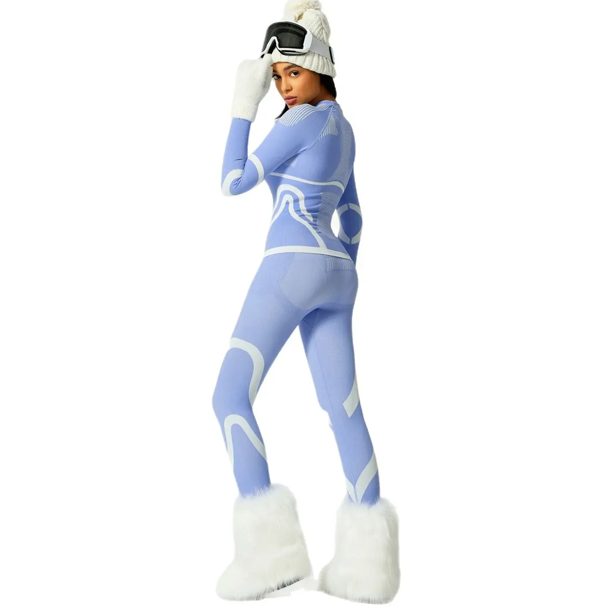 Women's Functional Thermal Base Layer Set – Quick-Drying & Warm – Suitable for Skiing, Outdoor Fitness, and Sports