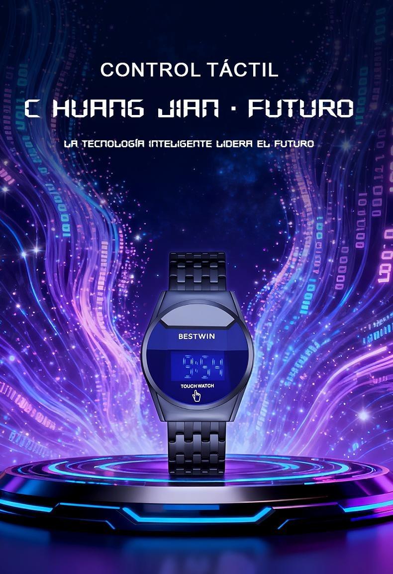 Touchscreen Racing Sport watch Luxury Mens Racing Sport​Iridescent diamond-shaped mirror surfacet WatchMultifunction Chronograph  Stainless Stee!Casual Business Stvle Perfect Giftfor Him fashionable wristwatch time display