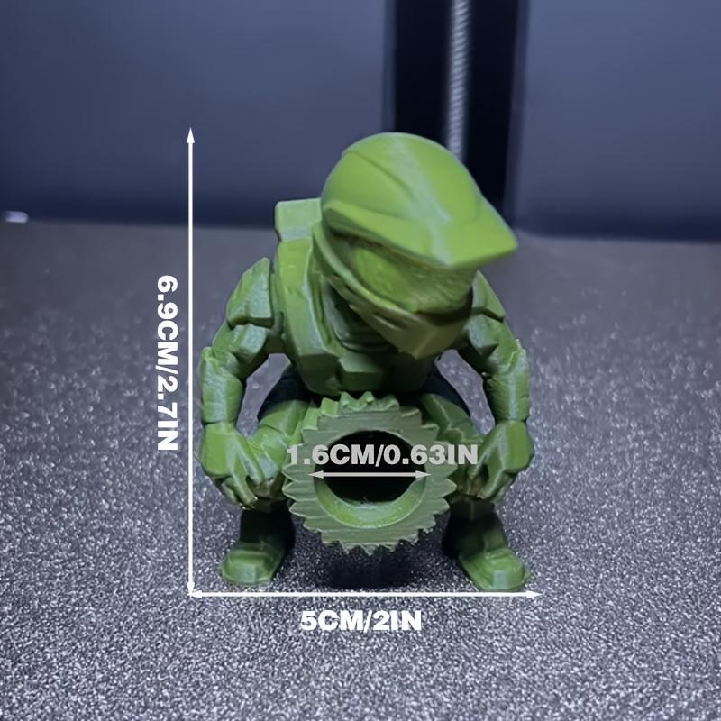 Halo Butt Master Toothpaste Squeezer 3D Printed Spartan Warrior Shape Daily Use Humor Gadget for Bathroom Toothbrush Organizer Unique Design Functional and Amusing